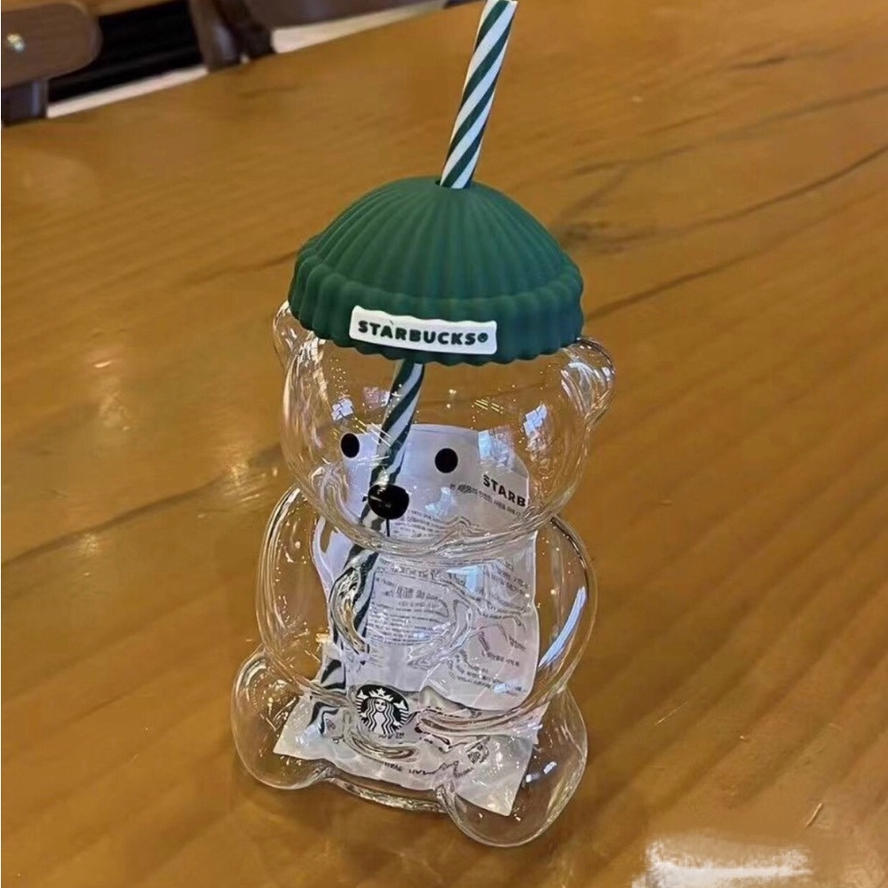 Starbucks barista Bear Shaped Glass cup